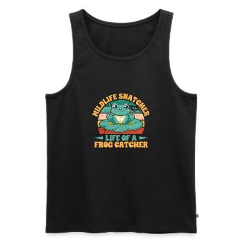 Frog Catcher Mildlife Snatcher Frog - Männer Premium Bio Tank Top - Schwarz - Vorne - AI Model Male 178 light (178cm)
