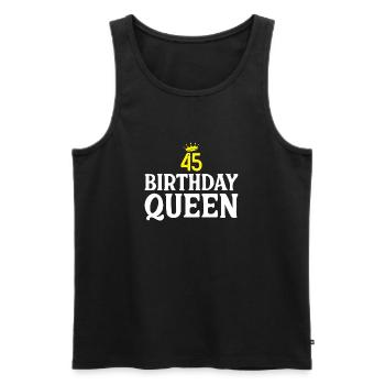45. Geburtstagsgeschenke - Männer Premium Bio Tank Top - Schwarz - Vorne - AI Model Male 178 light (178cm)