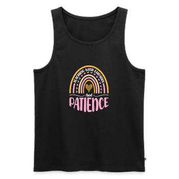 Geschenke für ESE-Lehrer - Männer Premium Bio Tank Top - Schwarz - Vorne - Michal (187cm)