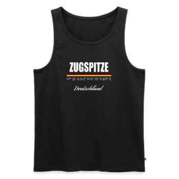 Zugspitze - Männer Premium Bio Tank Top - Schwarz - Vorne - Michal (187cm)