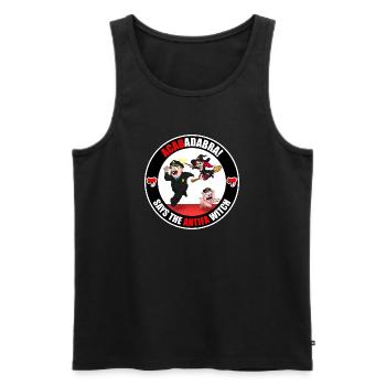 The Antifa Witch - Police - Débardeur bio Premium Homme - noir - Devant - AI Model Male 178 light (178cm)