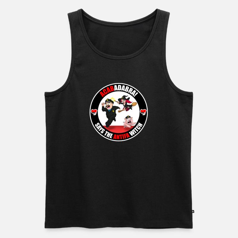 Die Antifa-Hexe – Polizei - Männer Premium Bio Tank Top - Schwarz