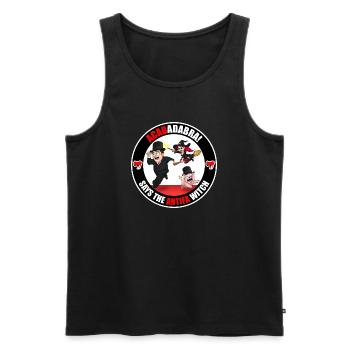 The Antifa Witch - Rich - Men's Premium Organic Tank Top - black - Front - AI Model Male 178 light (178cm)