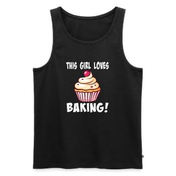Kuchenliebhaberin Zimt Cupcake - Männer Premium Bio Tank Top - Schwarz - Vorne - AI Model Male 178 light (178cm)
