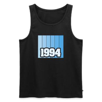1994 - Men's Premium Organic Tank Top - black - Front - AI Model Male 178 light (178cm)