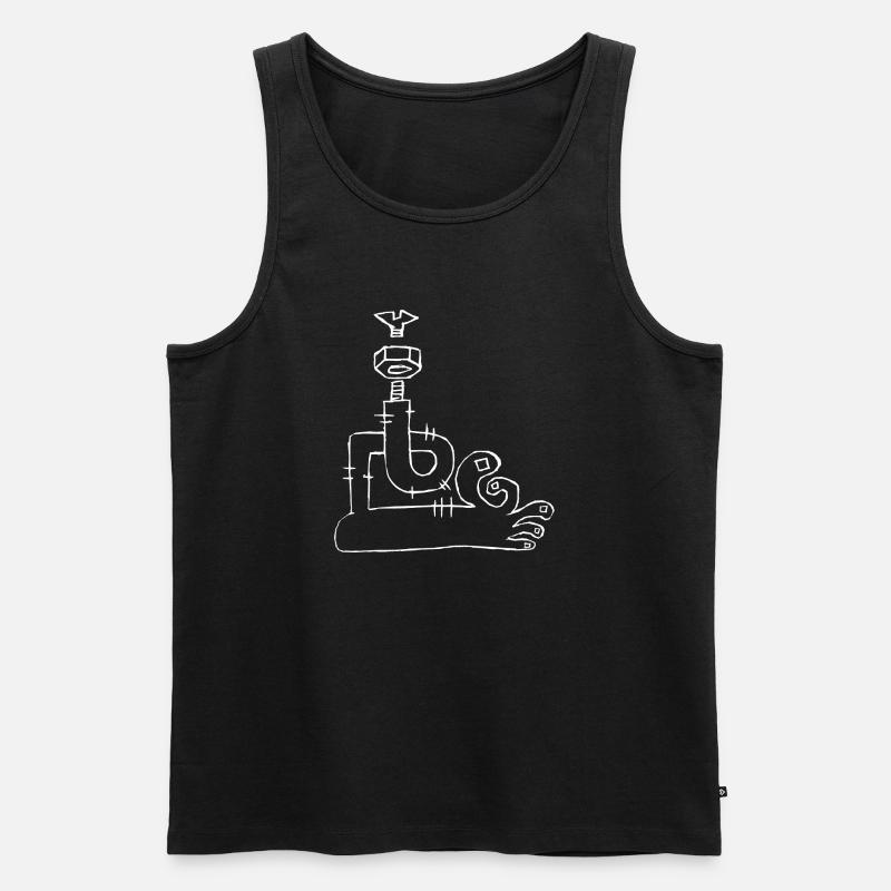 foot2 - Männer Premium Bio Tank Top - Schwarz