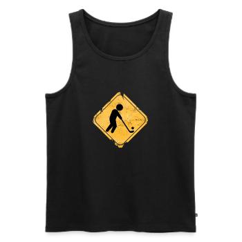 Rustik Sign Hockey Silhouette - Débardeur bio Premium Homme - noir - Devant - Michal (187cm)
