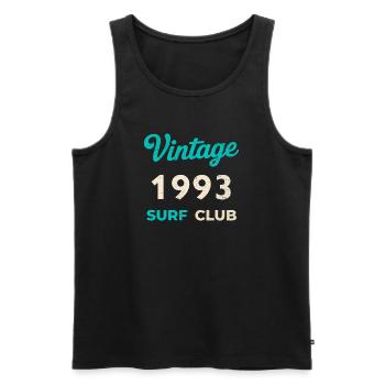 Cadeau vintage 1993 Retro Année de naissance du Surf Club - Débardeur bio Premium Homme - noir - Devant - Michal (187cm)