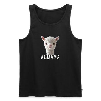 Almama Sweet Alpaca Mom Mother's Day Llama Mom Mom - Men's Premium Organic Tank Top - black - Front - AI Model Male 178 light (178cm)
