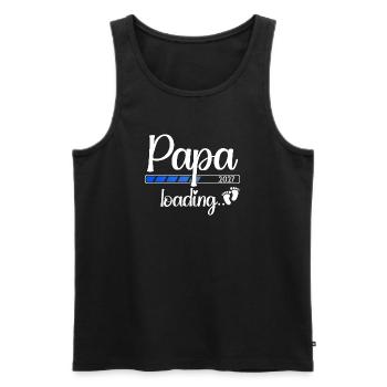 Papa 2027 Loading Werdender Papa 2027 - Männer Premium Bio Tank Top - Schwarz - Vorne - AI Model Male 178 light (178cm)
