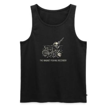Magnetfischfang-Bergung – Kanalschätze - Männer Premium Bio Tank Top - Schwarz - Vorne - AI Model Male 178 light (178cm)