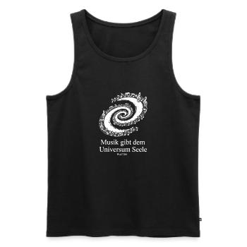 Musik gibt dem Universum Seele Noten Milchstraße - Männer Premium Bio Tank Top - Schwarz - Vorne - AI Model Male 178 light (178cm)