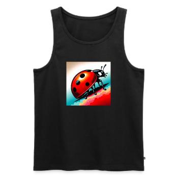 Marienkäfer - Männer Premium Bio Tank Top - Schwarz - Vorne - Michal (187cm)
