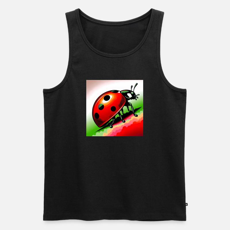 Marienkäfer - Männer Premium Bio Tank Top - Schwarz