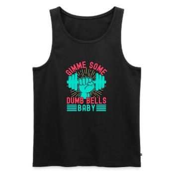 Fitness Fanatics Some Dumb Bells Baby Calisthenics - Männer Premium Bio Tank Top - Schwarz - Vorne - AI Model Male 178 light (178cm)