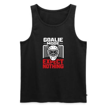 Hockey Goalie Geschenk Goalie Life Hockey Goalie - Männer Premium Bio Tank Top - Schwarz - Vorne - AI Model Male 178 light (178cm)