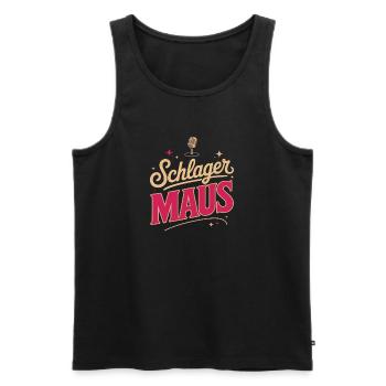 Équipe de la fête Schlager Maus JGA Frauen Schlagermaus - Débardeur bio Premium Homme - noir - Devant - Michal (187cm)