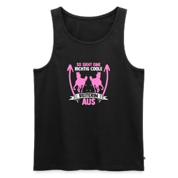 Reiten Pferdeliebhaber Reiterhof Pferde - Männer Premium Bio Tank Top - Schwarz - Vorne - AI Model Male 178 light (178cm)