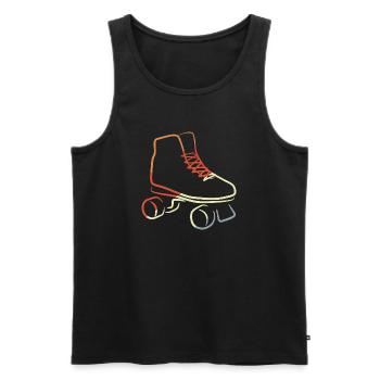 Retro Vintage Roller Skates - Men's Premium Organic Tank Top - black - Front - AI Model Male 178 light (178cm)