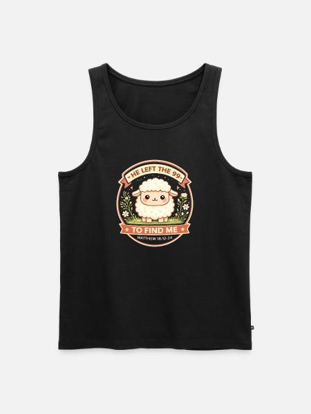 Lamb God Salvation Sheep Bible Verse - Men's Premium Organic Tank Top - black