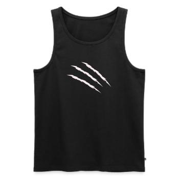 krallen_scars - Männer Premium Bio Tank Top - Schwarz - Vorne - Michal (187cm)