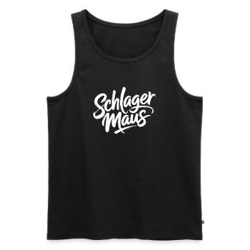 Schlager Maus Party Crew JGA Frauen Schlagermaus - Männer Premium Bio Tank Top - Schwarz - Vorne - Michal (187cm)