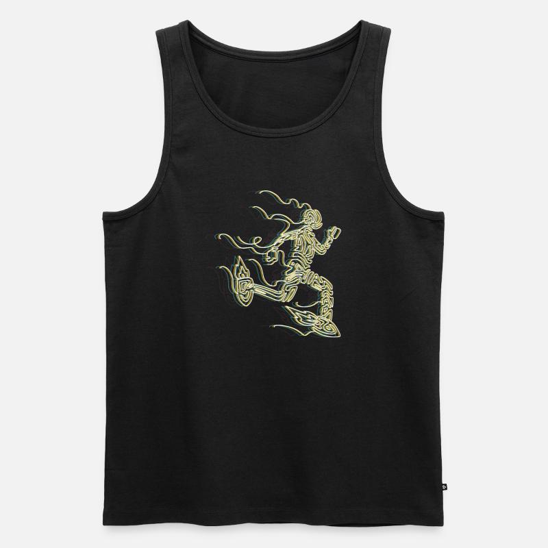 Stylized Rocket Runner - Men's Premium Organic Tank Top - black