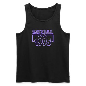 Sozialarbeiter 1995 - Männer Premium Bio Tank Top - Schwarz - Vorne - Michal (187cm)