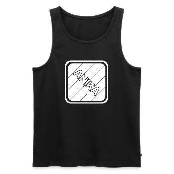 Anika as a first name - Men's Premium Organic Tank Top - black - Front - AI Model Male 178 light (178cm)