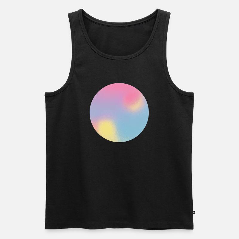Aura-Check-Pastellgradientensphäre - Männer Premium Bio Tank Top - Schwarz