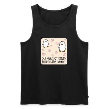 Muttertag Mama Job Kind - Männer Premium Bio Tank Top - Schwarz - Vorne - Michal (187cm)