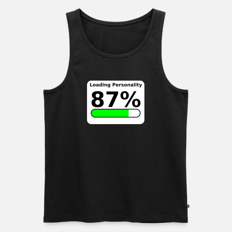 Loading Personality 87% – Nerdy Statement Tee - Männer Premium Bio Tank Top - Schwarz