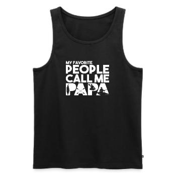 Entwicklung des menschlichen Kajakfahrens - Männer Premium Bio Tank Top - Schwarz - Vorne - Michal (187cm)