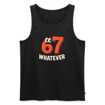 Six Seven Whatever Italian Brainrot Humor Meme  - Männer Premium Bio Tank Top - Schwarz - Vorne - AI Model Male 178 light (178cm)