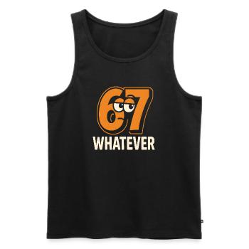 Six Seven Whatever Italian Brainrot Humor Meme - Men's Premium Organic Tank Top - black - Front - AI Model Male 178 light (178cm)