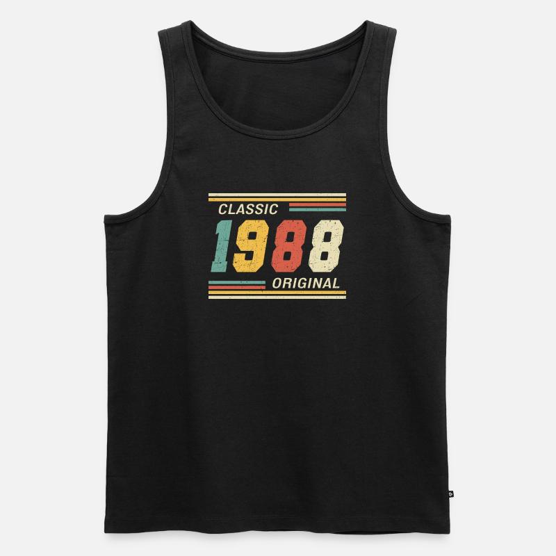 Classic 1988 original 1988 - Männer Premium Bio Tank Top - Schwarz