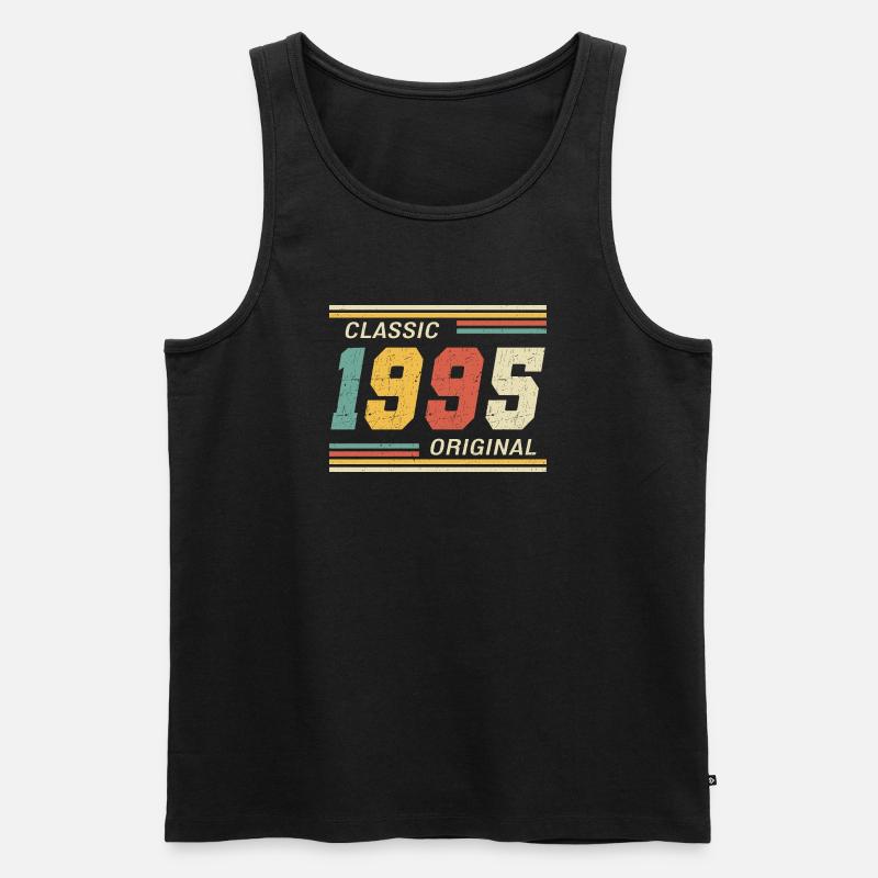 Classic 1995 original 1995 - Männer Premium Bio Tank Top - Schwarz