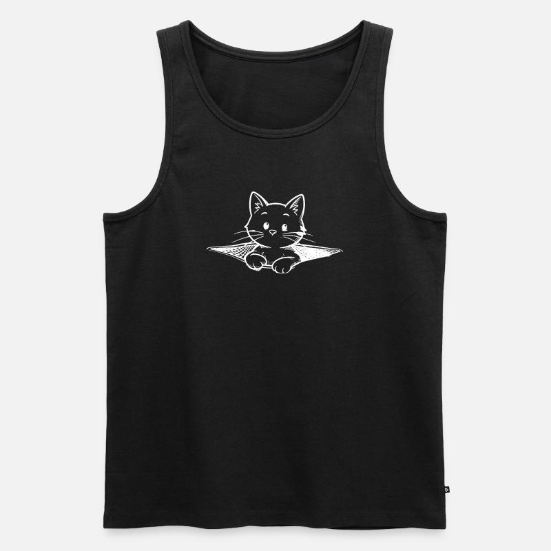 Kleine Katze - Männer Premium Bio Tank Top - Schwarz