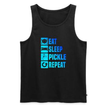 Cadeau pour les fans de pickleball pour les fans de Pickleball - Débardeur bio Premium Homme - noir - Devant - Michal (187cm)