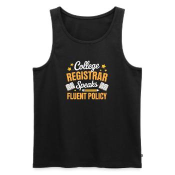 Secrétariat scolaire Drôle de bureau scolaire Conception d’équipe - Débardeur bio Premium Homme - noir - Devant - Michal (187cm)