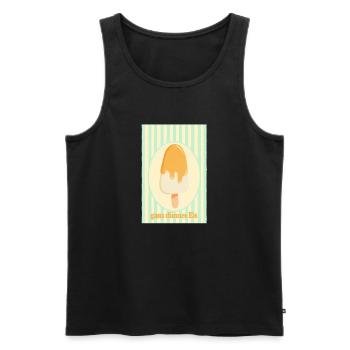 Ganz dünnes Eis Retro Sommer Eis Design - Männer Premium Bio Tank Top - Schwarz - Vorne - AI Model Male 178 light (178cm)