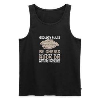 Geology Archaeology - Men's Premium Organic Tank Top - black - Front - AI Model Male 178 light (178cm)