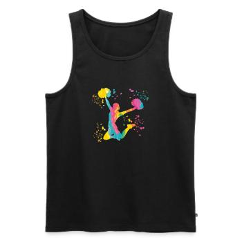 Cheerleader Cheer Mom Cheerleading - Männer Premium Bio Tank Top - Schwarz - Vorne - Michal (187cm)