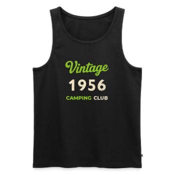 Vintage 1956 – Camping Club Retro Geburtsjahr - Männer Premium Bio Tank Top - Schwarz - Vorne - Michal (187cm)