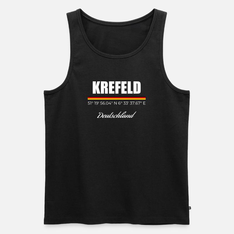 Krefeld - Männer Premium Bio Tank Top - Schwarz
