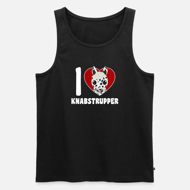 Ich liebe Knabstrupper - Männer Premium Bio Tank Top - Schwarz