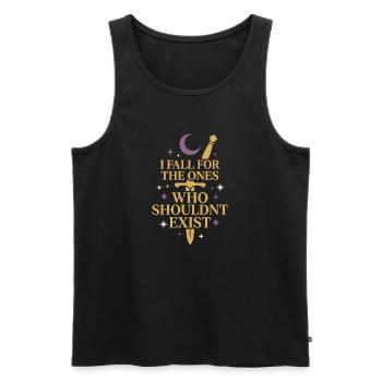 Romantasy Fantasy Romance Booktok Spicy Reader - Männer Premium Bio Tank Top - Schwarz - Vorne - AI Model Male 178 light (178cm)