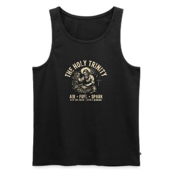 Étincelle de carburant Air du moteur Saint Trinity Tee - Débardeur bio Premium Homme - noir - Devant - AI Model Male 178 light (178cm)