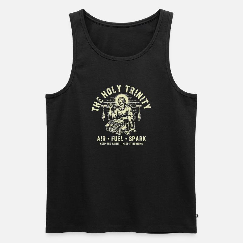 Holy Trinity Engine Spark - Männer Premium Bio Tank Top - Schwarz