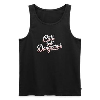 Süß Aber Gefährlich Cute Kawaii Aesthetic Katze - Men's Premium Organic Tank Top - black - Front - AI Model Male 178 light (178cm)